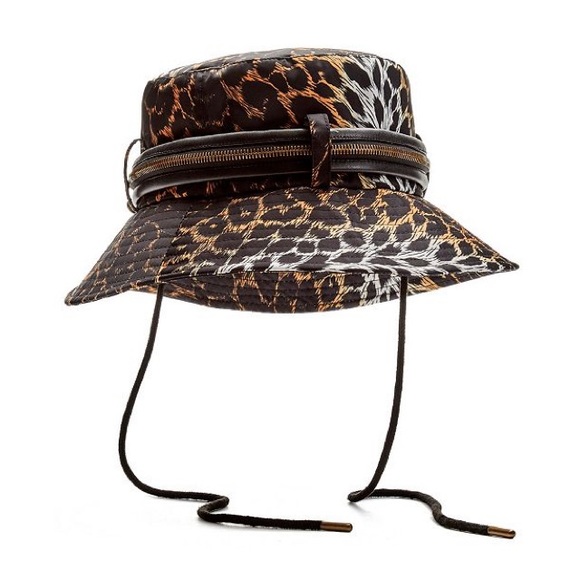 Jeremy Scott Accessories - London Fog x Jeremy Scott Bucket Rain Hat Leopard